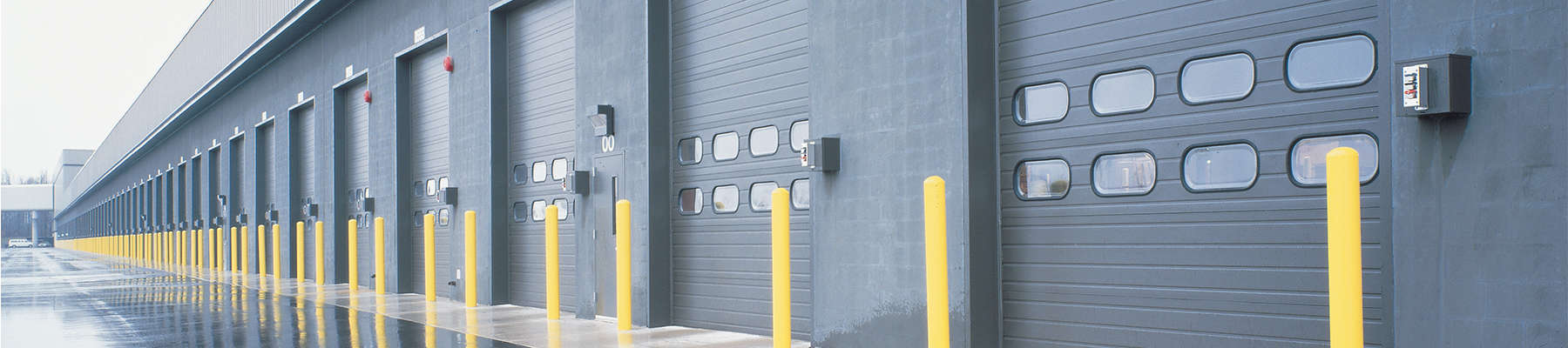 industrial facility with overhead doors