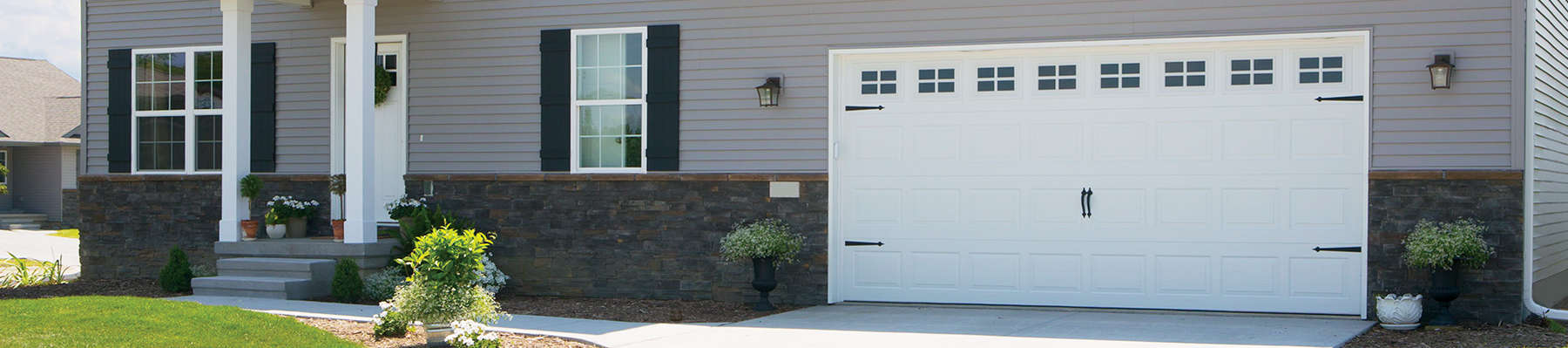 home with double garage door